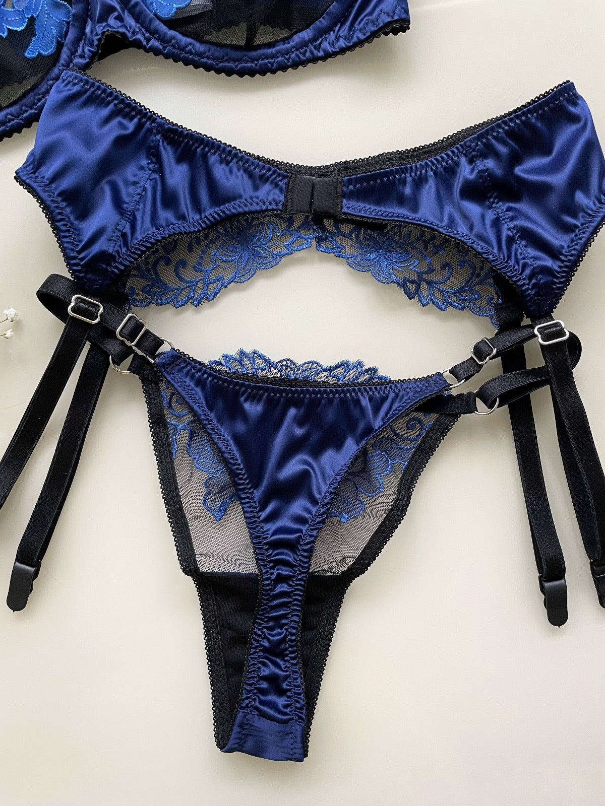Midnight Blossom Garter Belt-4